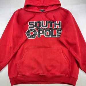 SOUTHPOLE Hoodie Red Vintage Pole Sweatshirt Hip -