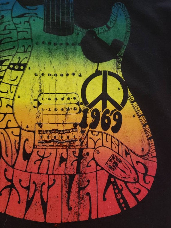 T-shirt Five Crown Peace Music Fest 1969 NYC - Taille XL - Neuf Avec étiquettes - Coton 100%
