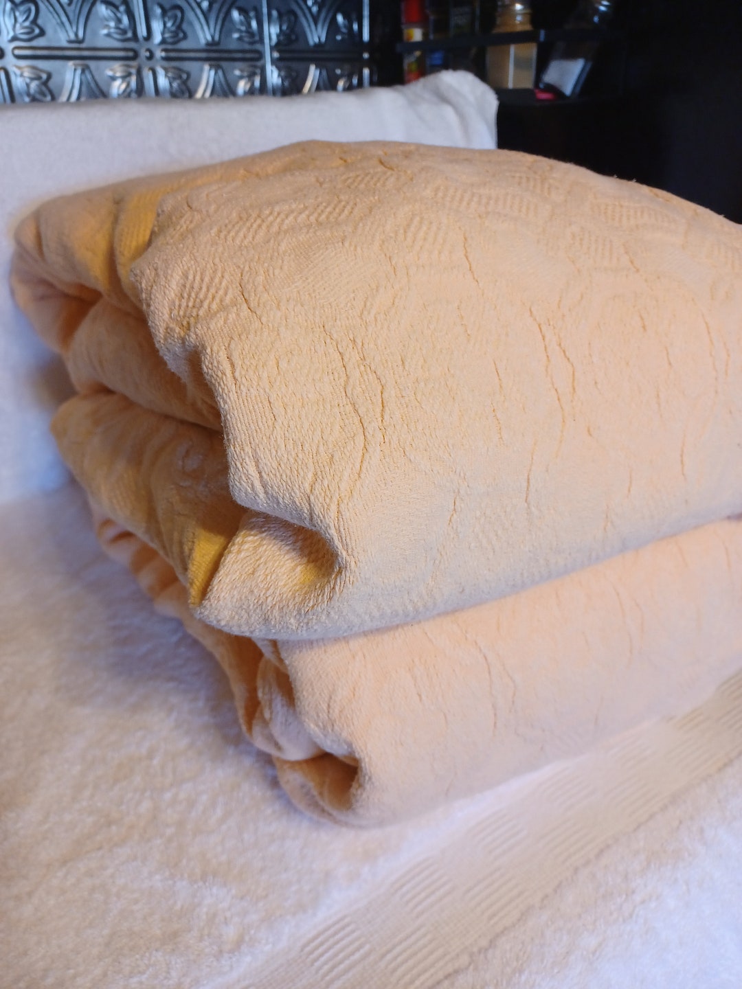 Bates Bedspreads 2 Twin Size Bedspreads 100 Percent Cotton Vintage