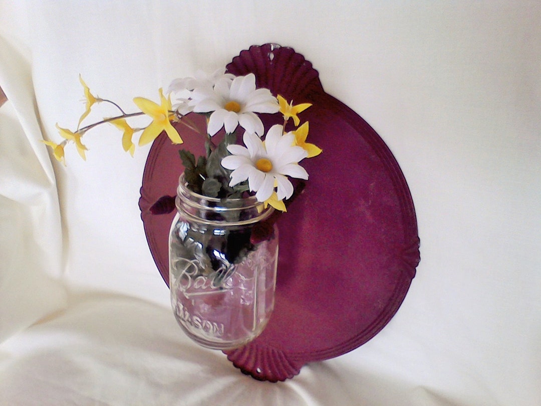 Mason Jar Vase Wall Decor Rustic Wall Sconce Farmhouse Decor Garden