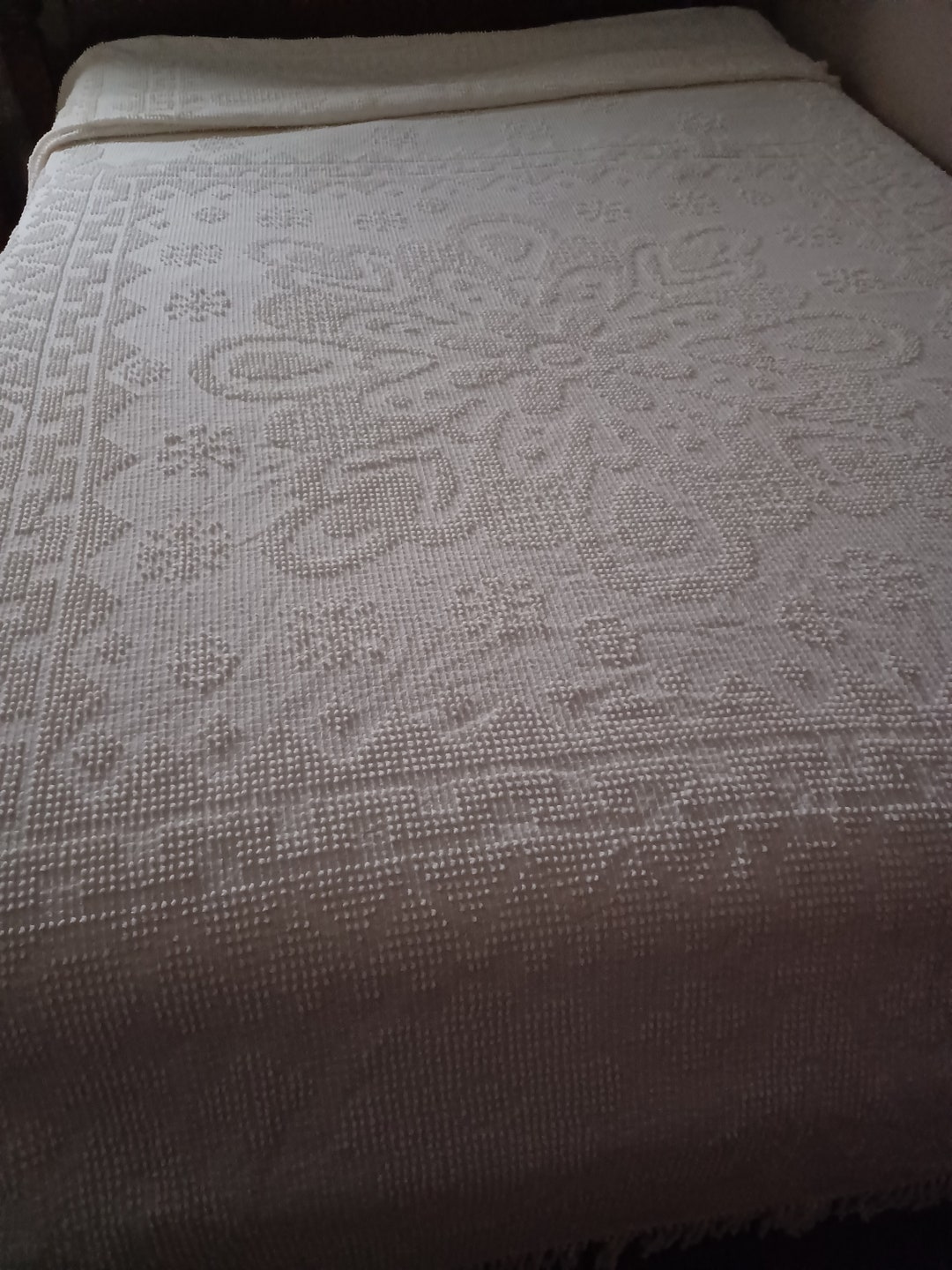 Hobnail Bedspread 82xq06 off White Bedspread by Bates. Made in Etsy