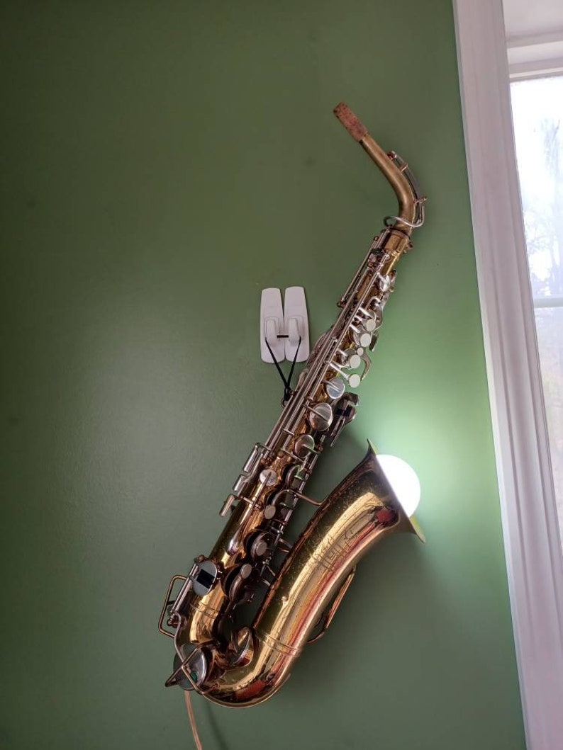 Saxophone Lamp Wall Sconce Musical Decorvintage Saxophone Etsy
