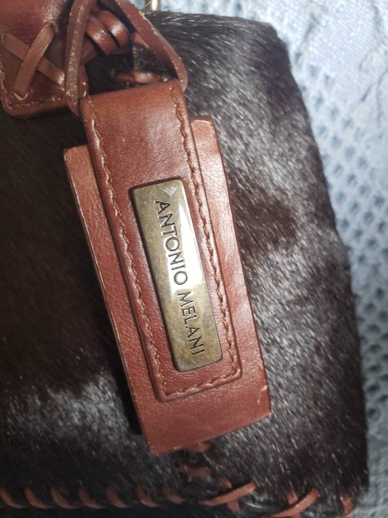 Antonio Melani Purse Leather Hair on Leather Handbag Etsy