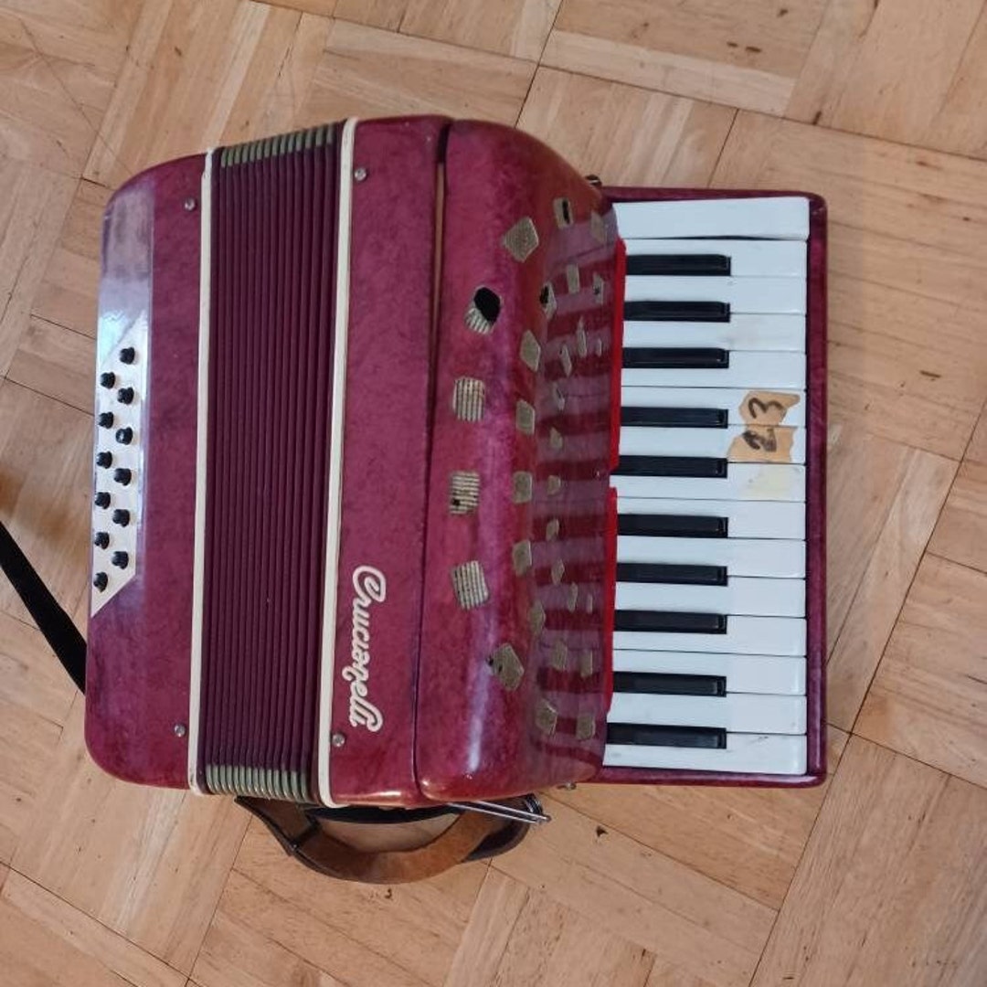 Vintage Accordion Crucianelli Antique Musical Instruments, Made in