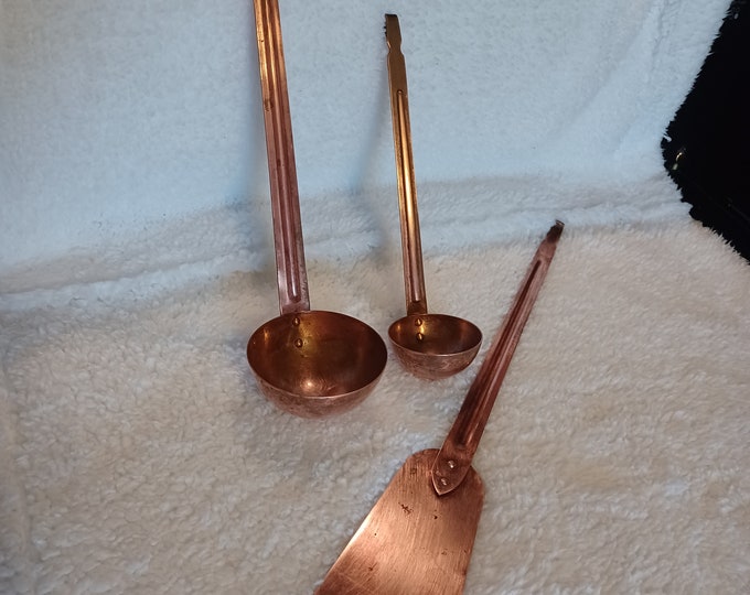Vintage Copper Kitchen Utensils, Sold Copper Ladles, Spatula Etsy