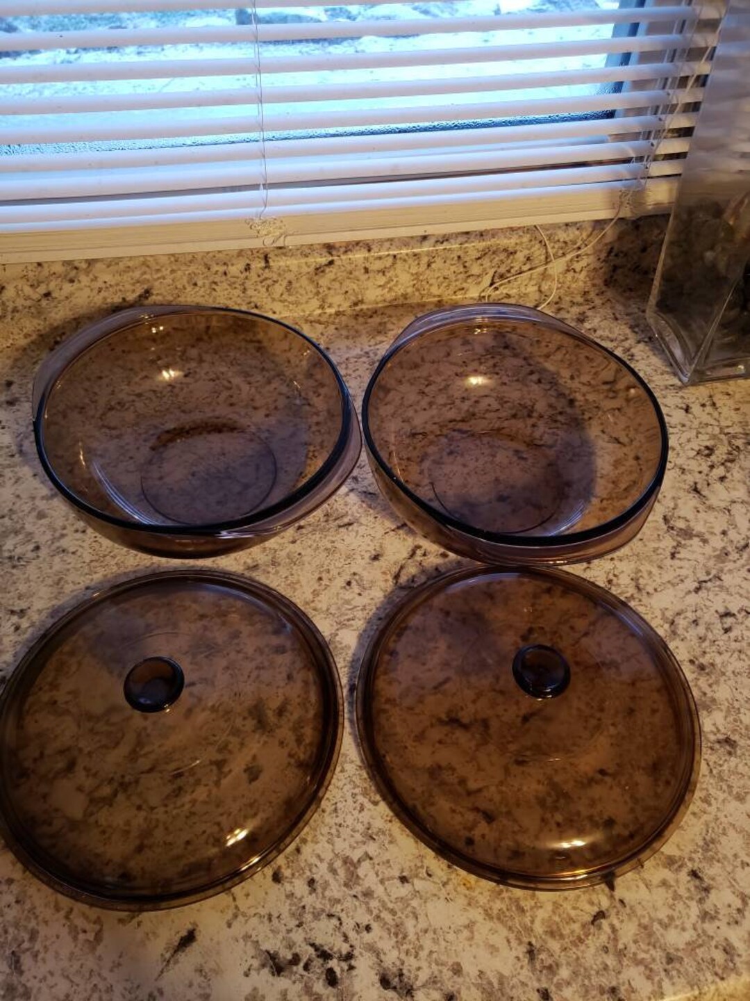 Pyrex Casserole Dishes Set of Two, Covered Glass Baking Dishes