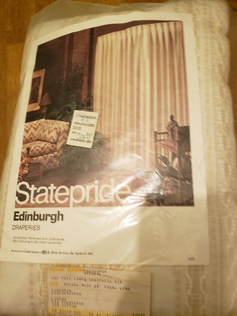 One Pair Lined Drapes 100 Inches Wide X84 Long State Pride Etsy