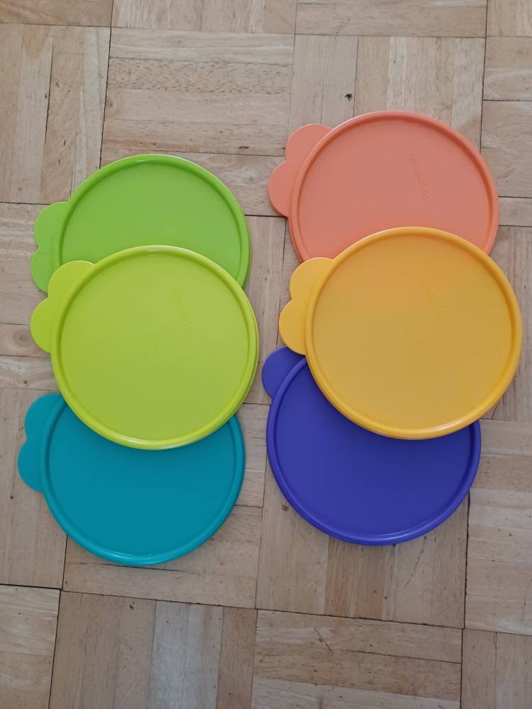 Tupperware Replacement Lids 25410 Set of 6 Round Lids Etsy