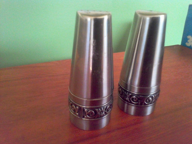 Salt and Pepper Shaker International Decorator Stainless 18-8 made in Japan