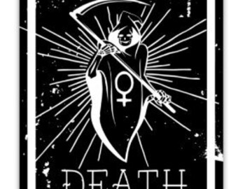 Death of the Patriarchy Tarot Card Vinyl Feminist Sticker