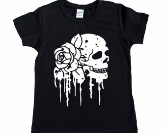 Rosy Skull - Toddler Kids Tee - Valentine’s Day