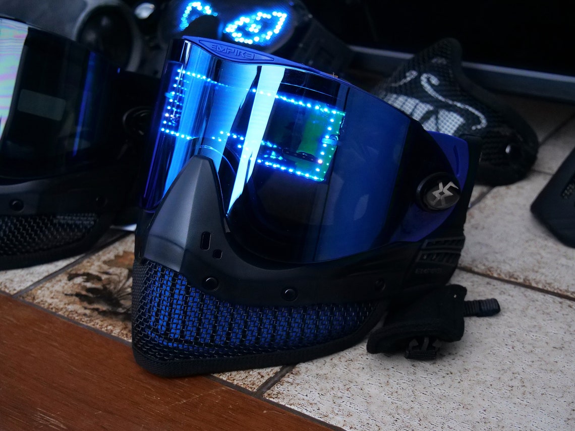 Cyberpunk DJ Mask with full programmable Display Saphir Etsy