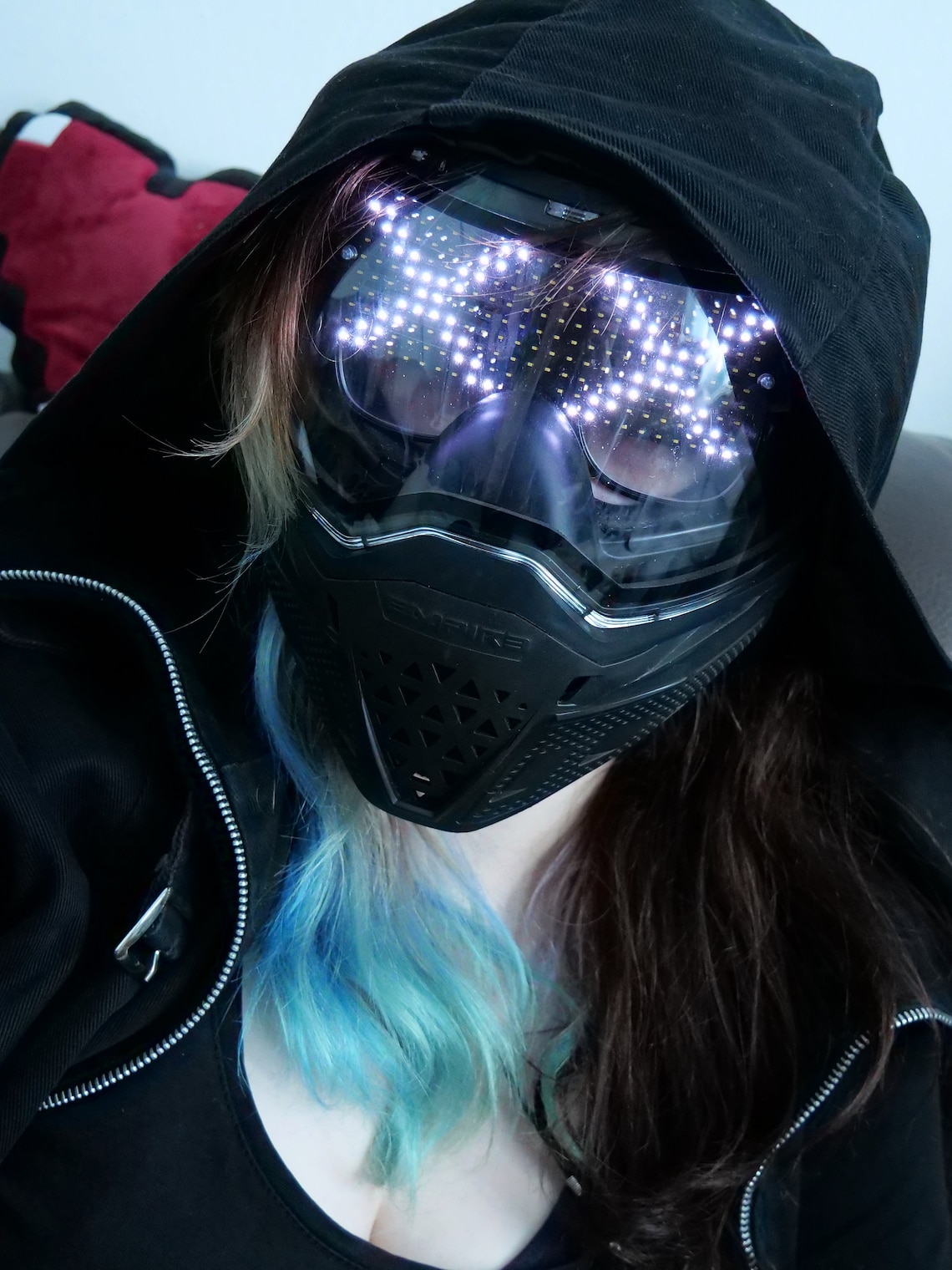 Programmable DJ Mask Wrench Paintball Playable Mask With LED Etsy