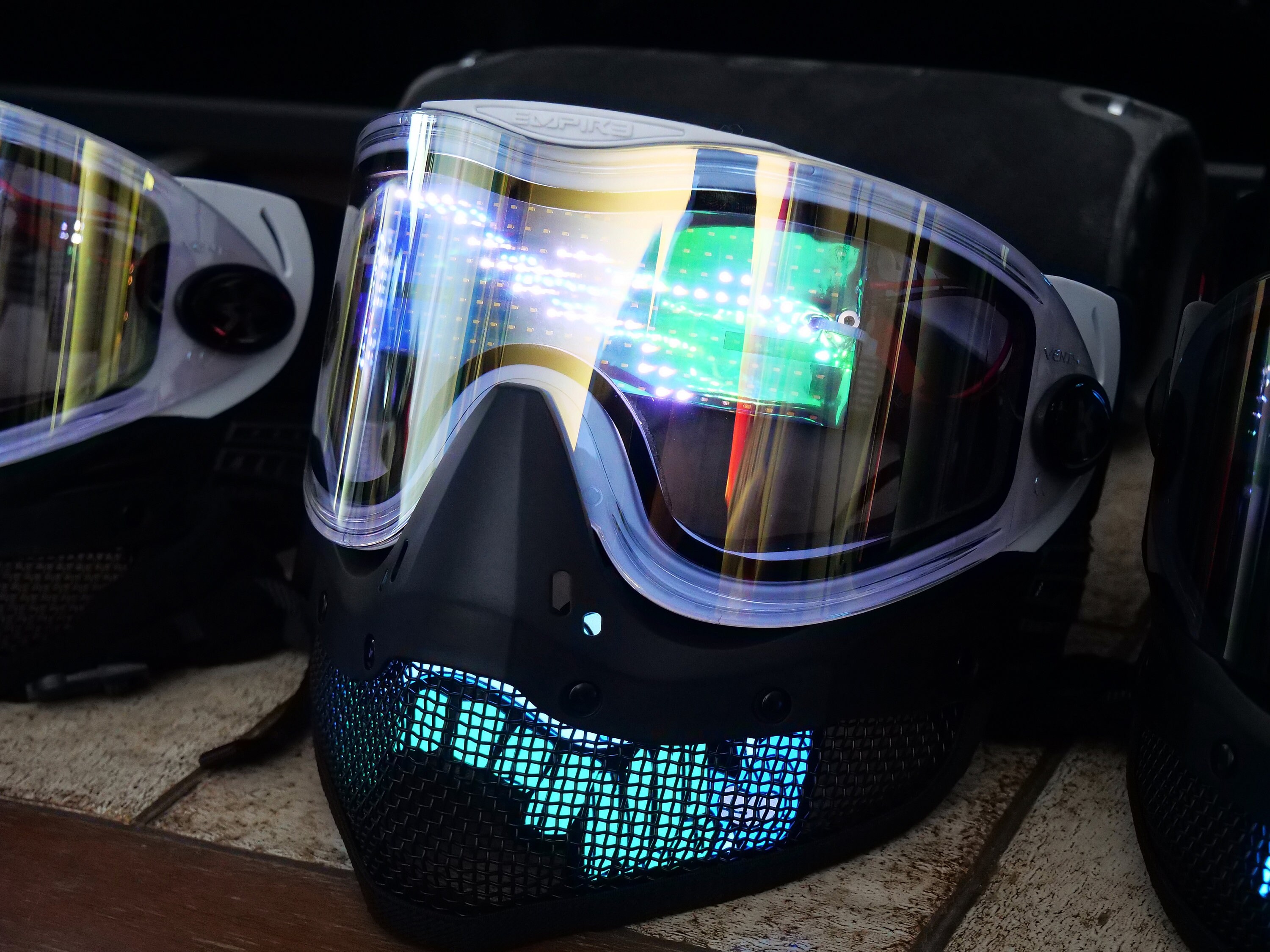 Cyberpunk DJ Mask with full programmable Display Retro Etsy