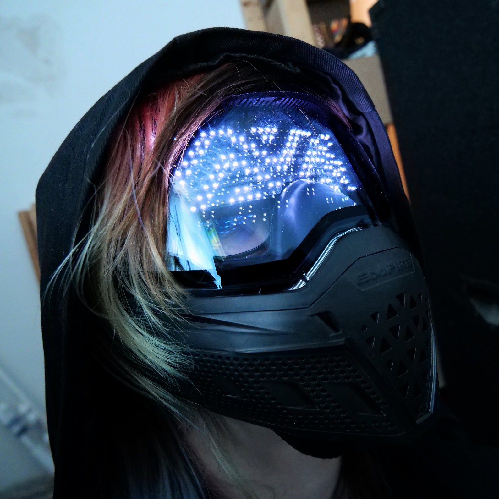 Programmable DJ mask Wrench paintball playable mask with LED Etsy