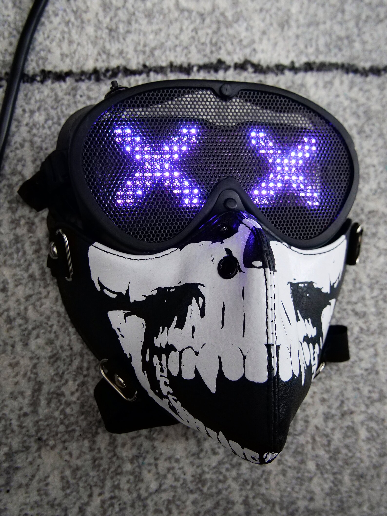 LED Skull Mask With Programmable LED Matrix Different Etsy