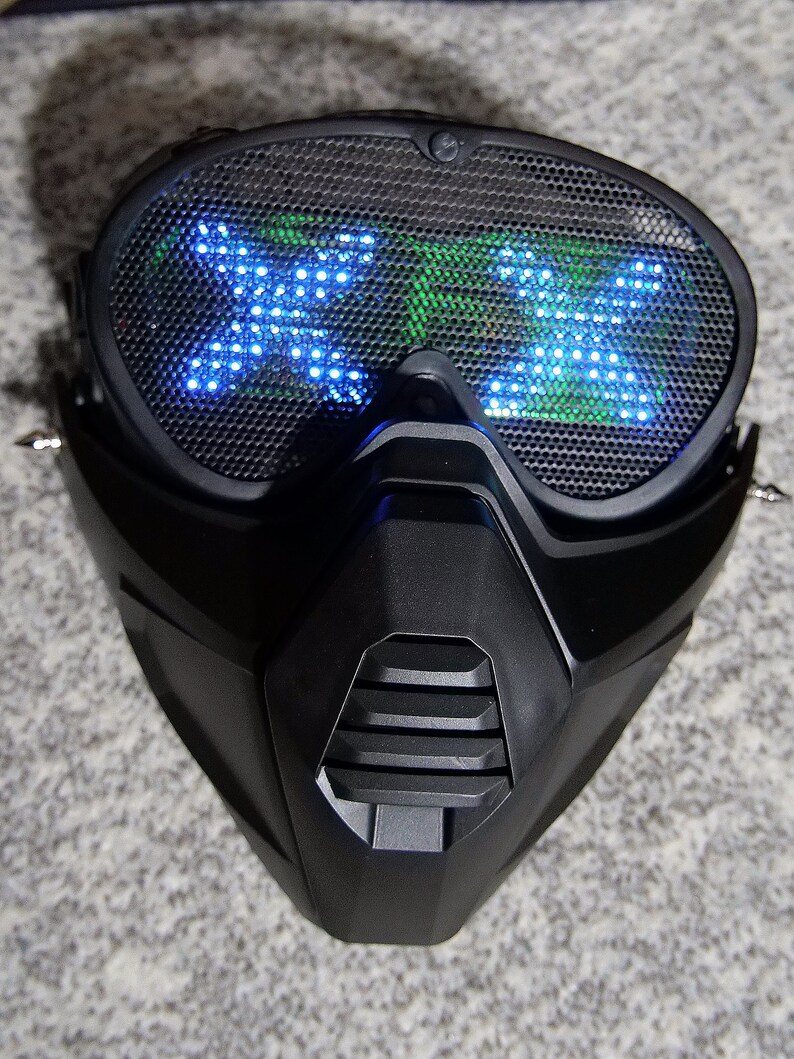 LED Mask Cyberpunk 2020 / 2077 Wrench DJ / Paintball / Etsy