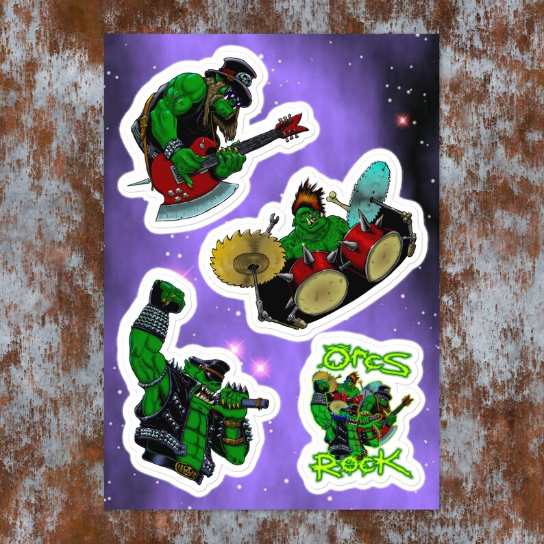 Orcs Rock Sticker Sheet - Etsy
