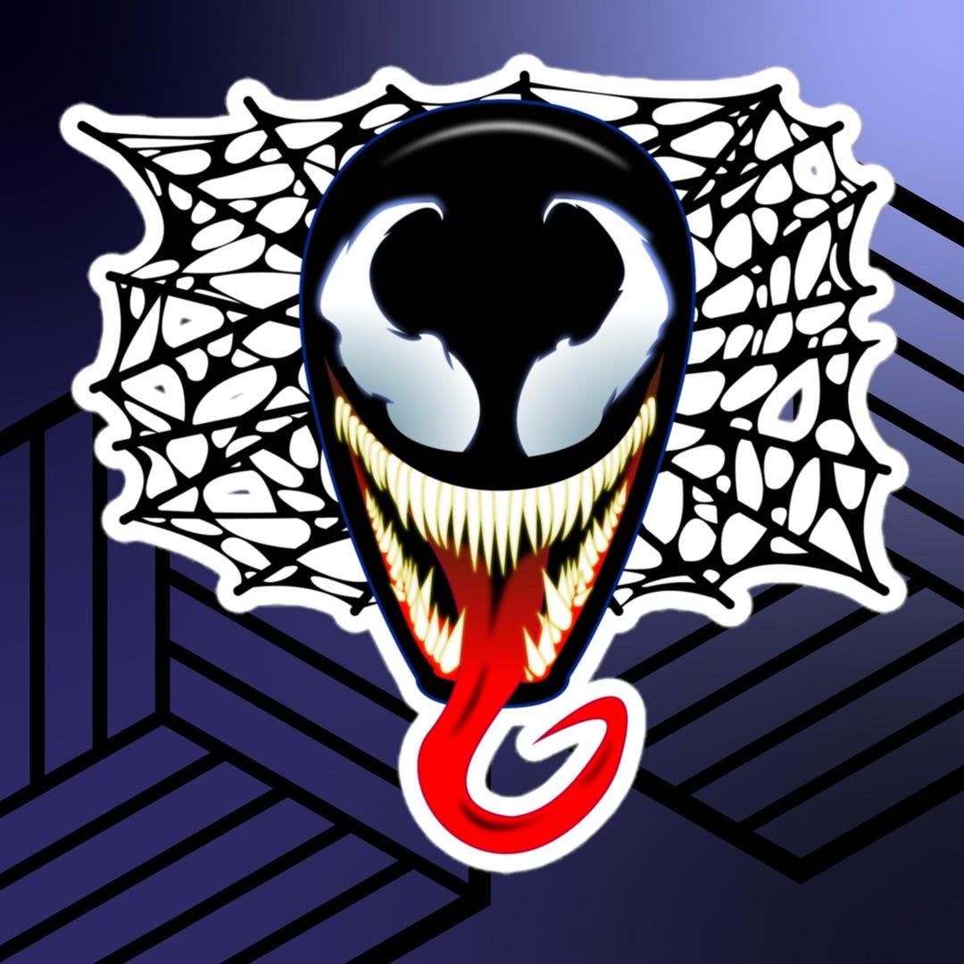 Venom Sticker Round Venom Sticker - Etsy