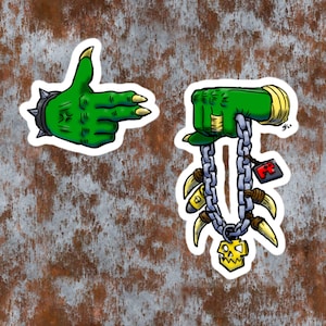 Orc Run the Teef Stickers