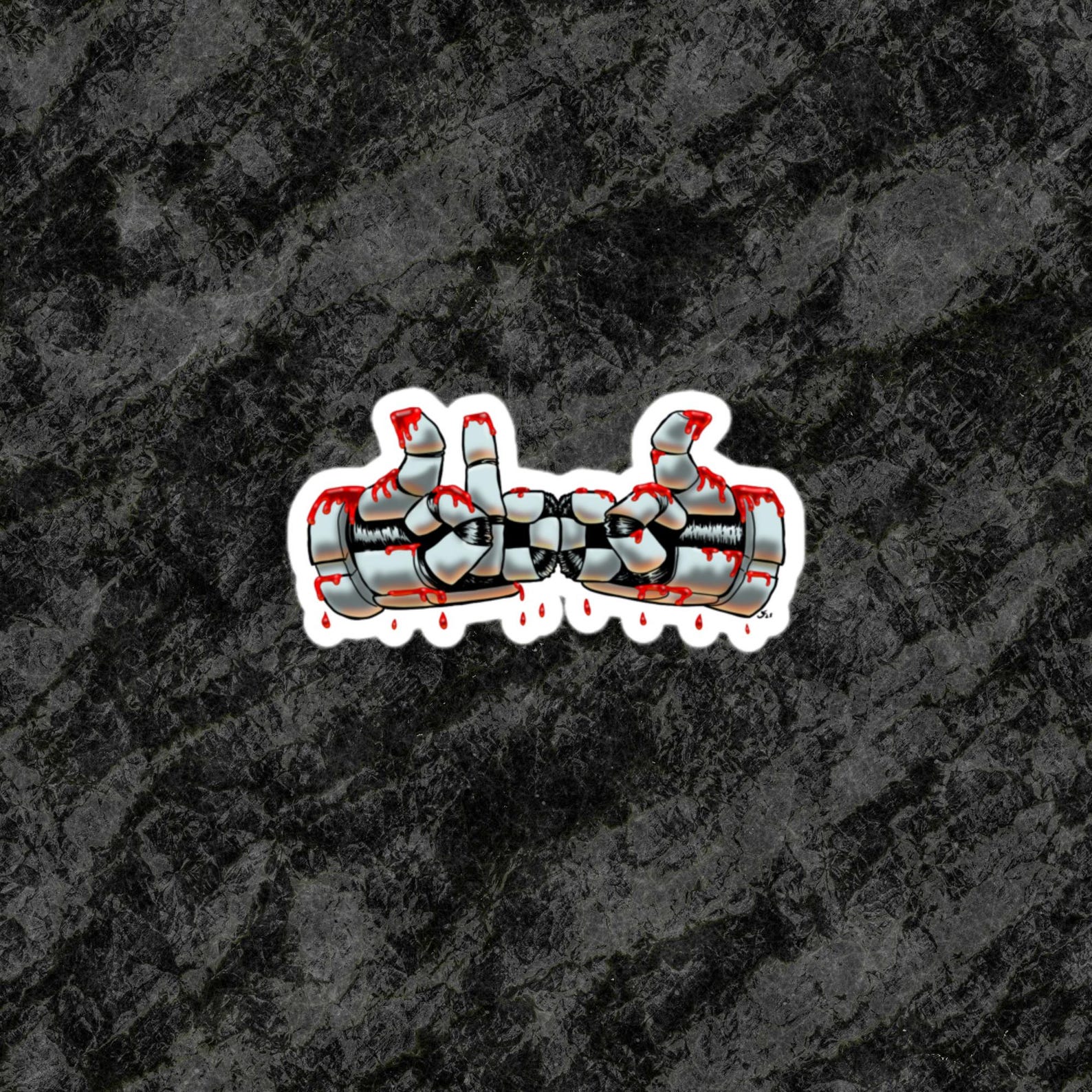 B+ Be Positive Hands Space King Sticker - Etsy