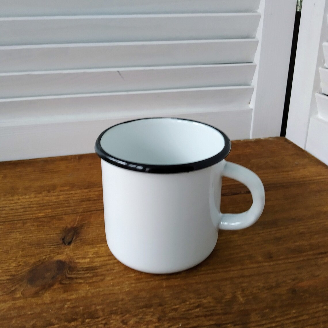 Tin mug / Enamel camping mug / 400 ml 13 Oz large coffee mug / Etsy