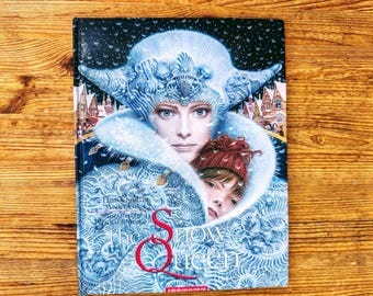 Book in English - The Snow Queen by Hans Christian Andersen - Ukrainian vintage kids book - Ukraine picture book