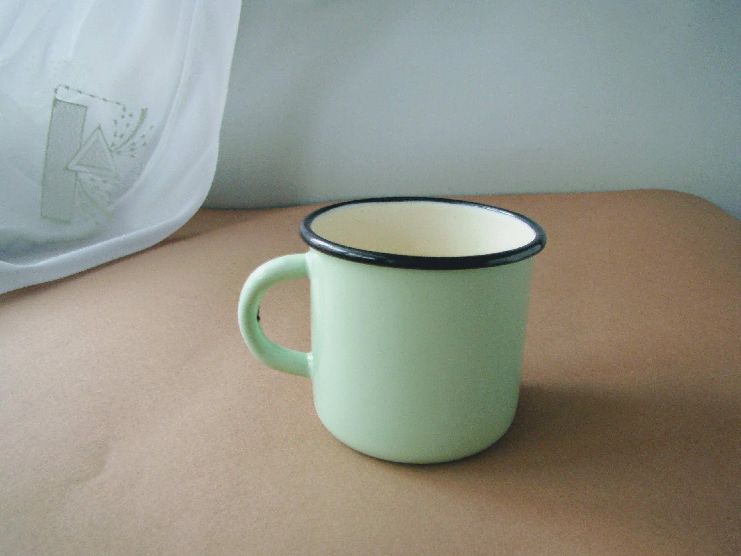 Enamel Coffee Mug Mint Camp Mug Enamelware 400 Ml 13 Oz Etsy
