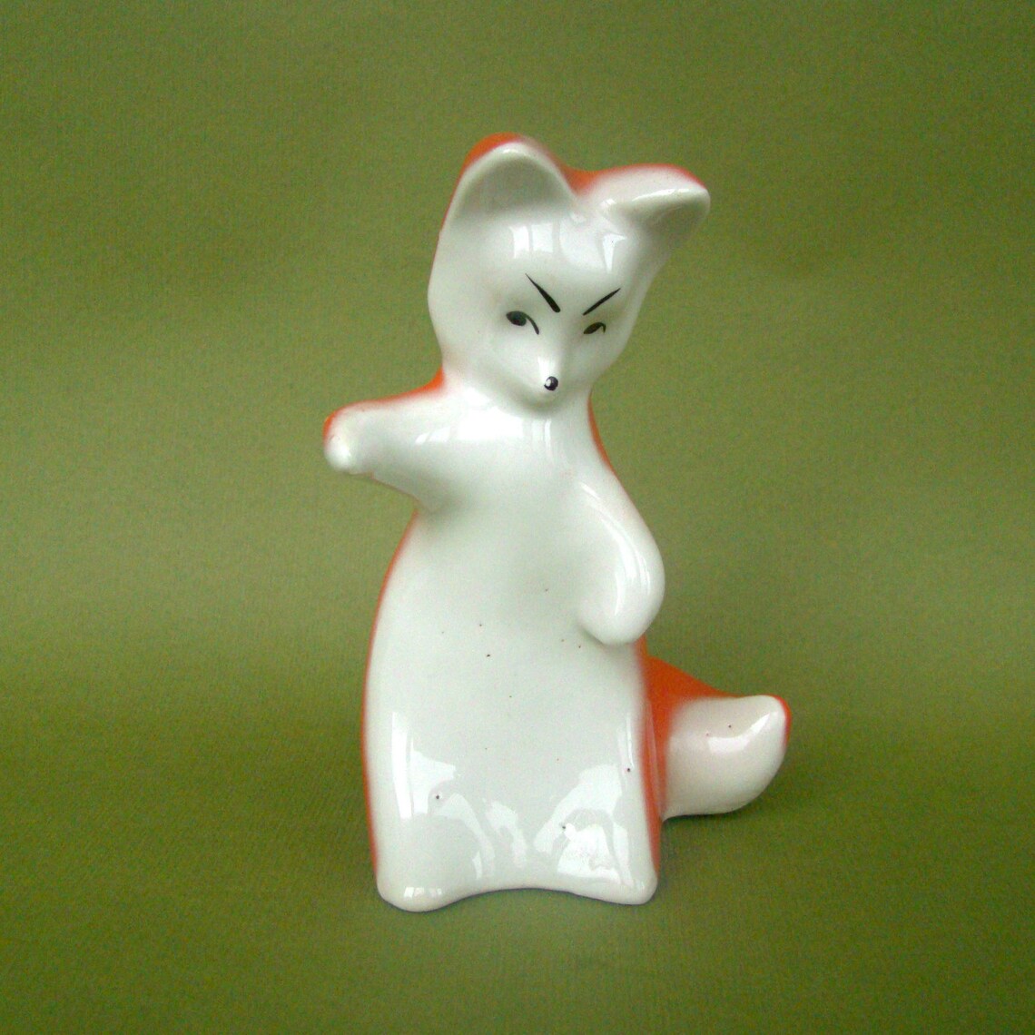 Vintage Porcelain Red Fox Figurine Forest Woodland Animal | Etsy