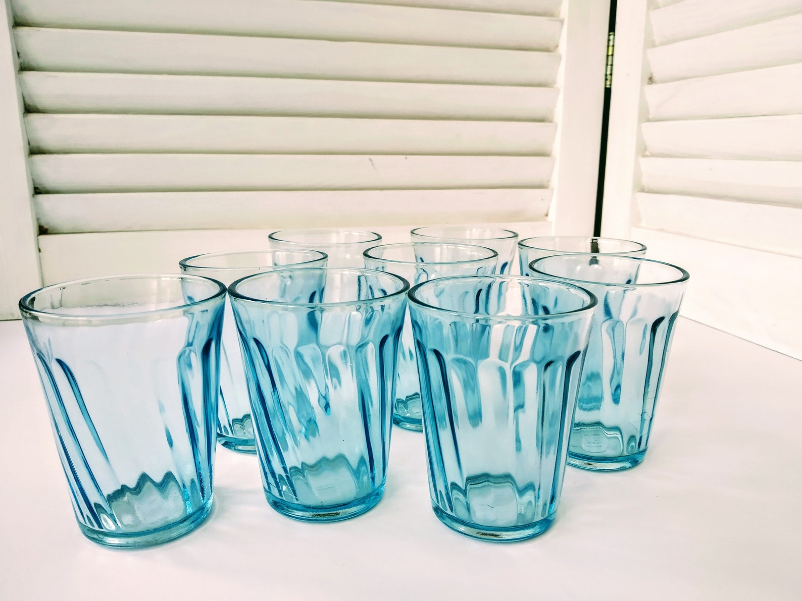 Blue Shot Glasses Small Vodka Tumblers Liquor Glasses Etsy