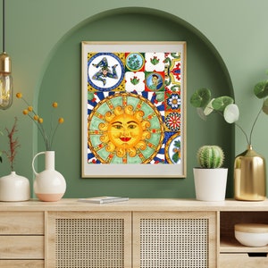 Majolica Style Digital Art|Maolica|Sicilian Folk Art| Palermo
