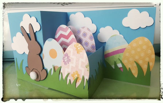 Download Easter Bunny Z Box Pop Up Card Svg Etsy