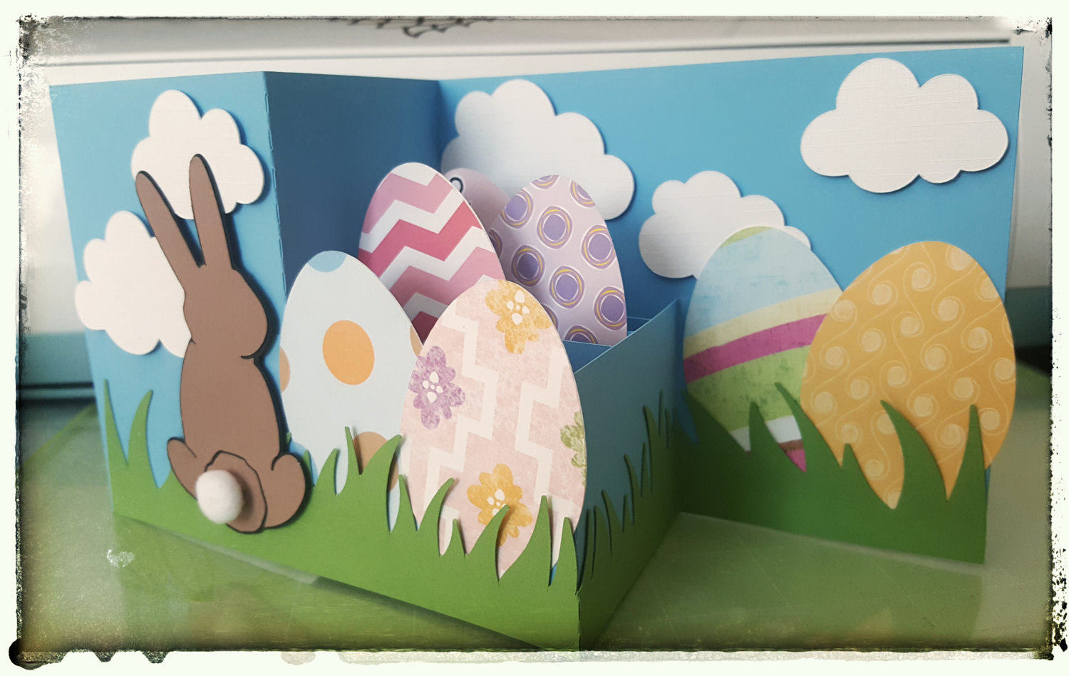 Download Easter Bunny Z Box Pop-Up Card SVG | Etsy