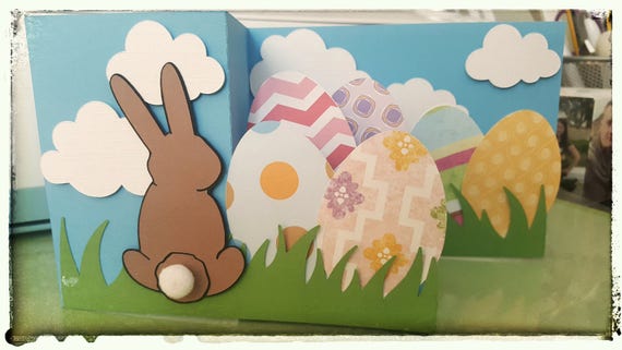 Download Easter Bunny Z Box Pop Up Card Svg Etsy
