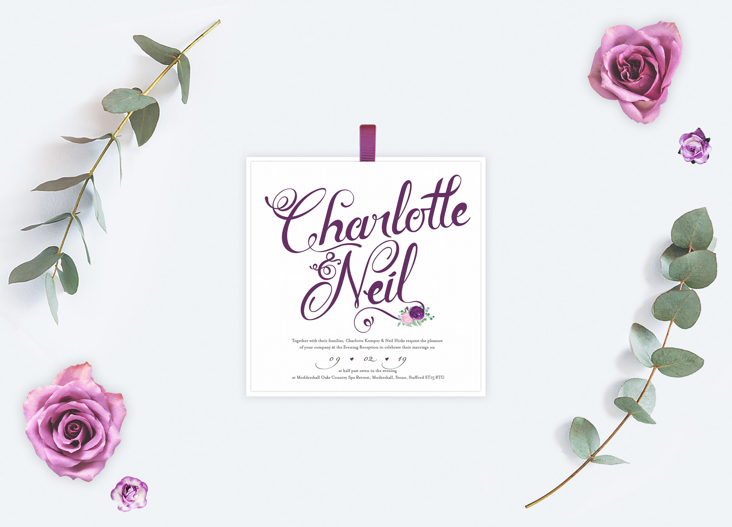 Plum Wedding Invitation Any Color Plum Wedding Invitations Halodesignsshop On Artfire