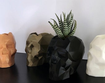 Maceta de calavera impresa en 3D