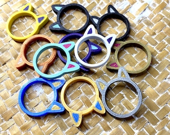 Colorful Cat Ears Ring