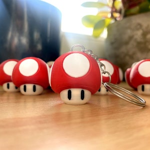 Mario-Spiele-Pilz-Schlüsselanhänger