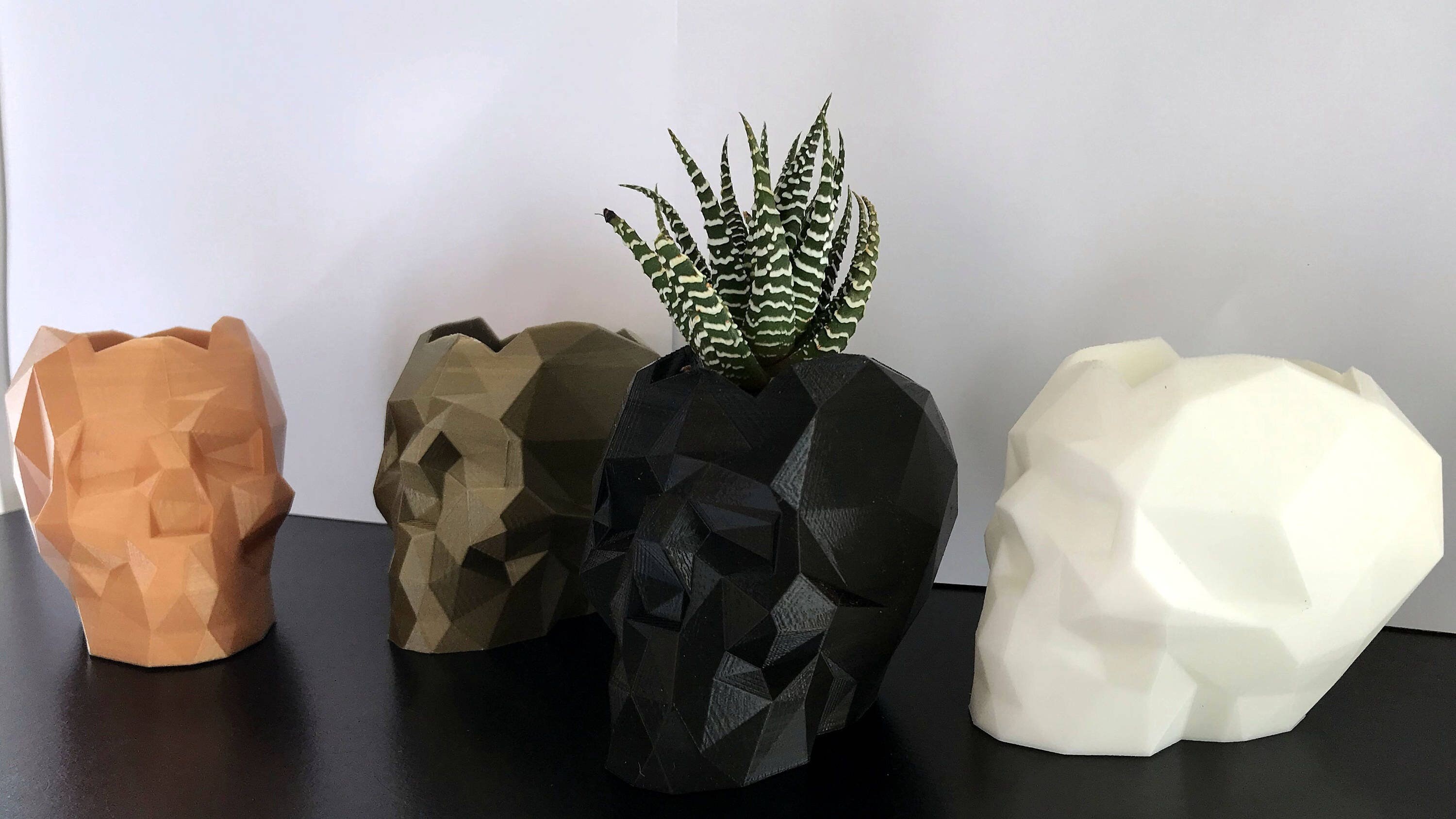 Pot de Fleur Tête Mort Imprimé 3D