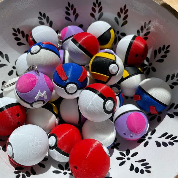 Porte-clés Pokeball imprimé en 3D - Pokémon