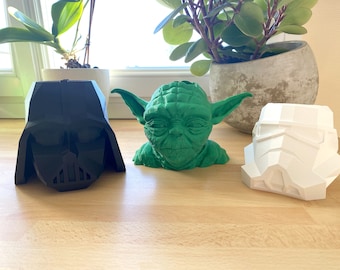 Maceta con figura de Star Wars impresa en 3D