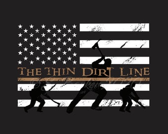 The Thin Dirt Line Wildland Firefighter T-shirt