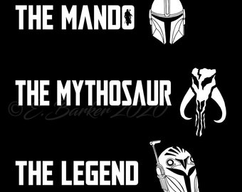 The Mando, The Mythosaur, The Legend T-shirt, unisex