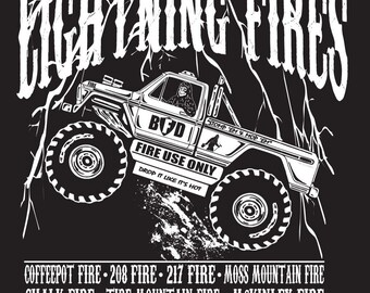 Oakridge Lightning Fires Wildland Fire T-Shirt, Unisex