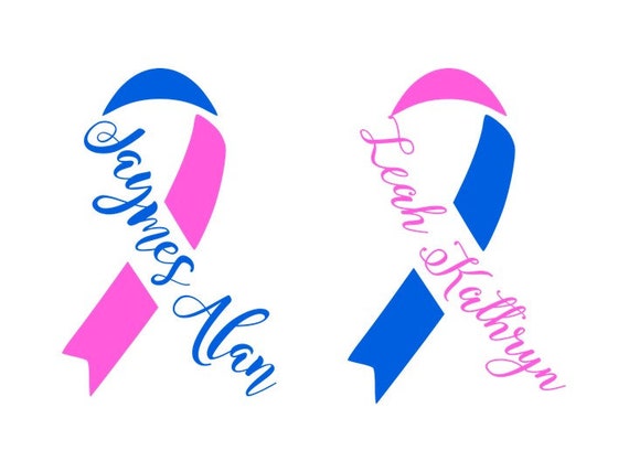 Download Personalized Infant Loss Awareness Ribbon Decal Pregnancy ...