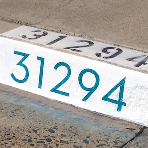 4 Inch, Individual Curb Painting Stencil 