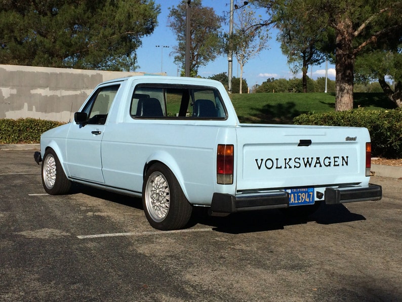 VW Rabbit Pickup Tail Gate Lettering Restoration Quality Volkswagen Caddy Free US Shipping image 3