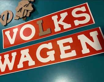 DIY VW Rabbit Pickup Tailgate acrylic letter kit