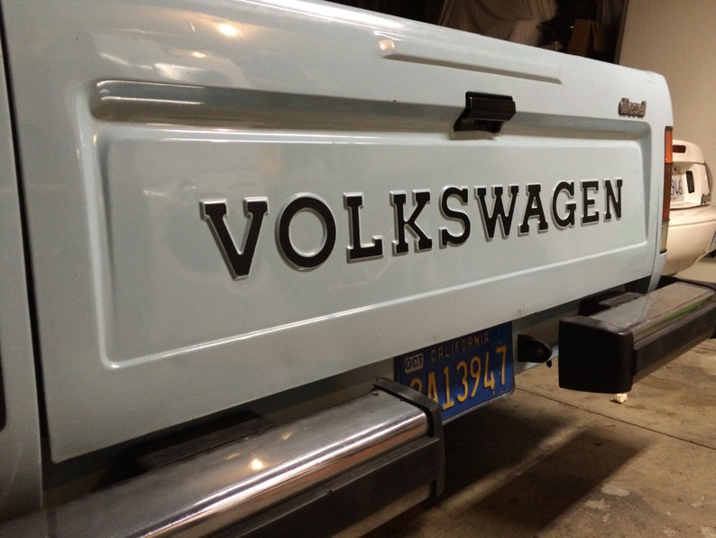 VW Rabbit Pickup Tail Gate Lettering Restoration Quality Volkswagen Caddy Free US Shipping image 1