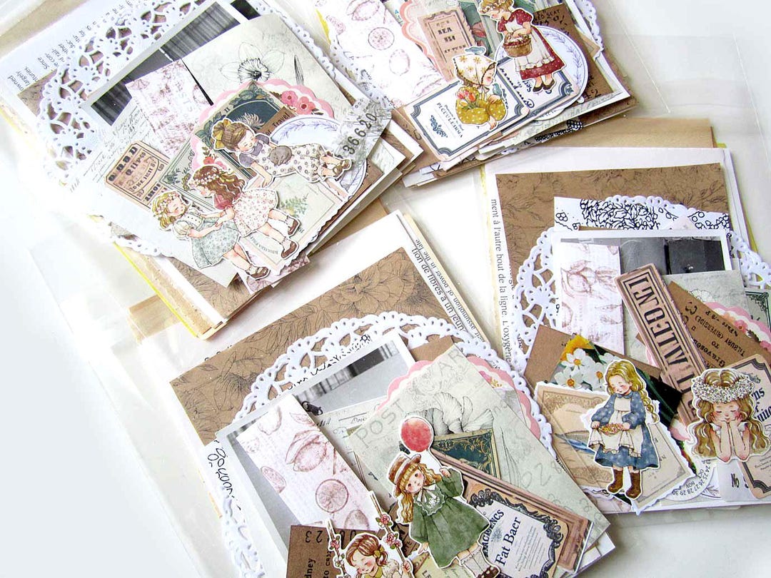 Vintage Ephemera Pack: 50 Piece Junk Journal Kit - Etsy